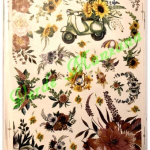 Calca Color Vitrificable para Porcelana 23×33 cm, Diseño Número 108