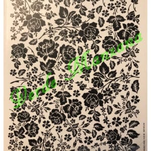 Calca Color Negro, Vitrificable para Porcelana 23×33 cm, Diseño Número 33.