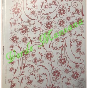 Calca Color Rosa, Vitrificable para Porcelana 23×33 cm, Diseño Número 34.