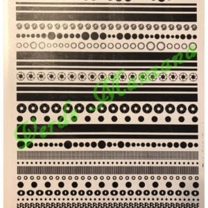 Calca Color Negro, Vitrificable para Porcelana 23×33 cm, Diseño Número 44.