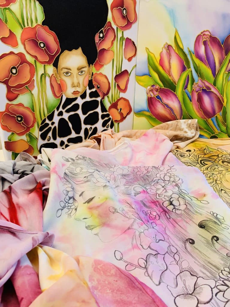 Curso pintura sobre seda en batik gutta vitraux