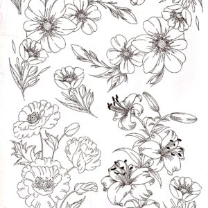 Calco Vitrificable para Porcelana 23x33cm. Diseño 176