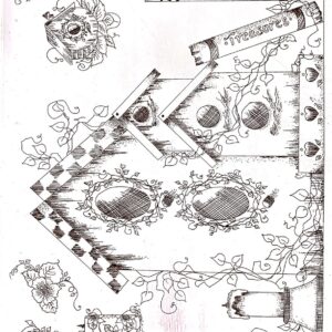 Calca Vitrificable para Porcelana 23x33cm, Diseño 155