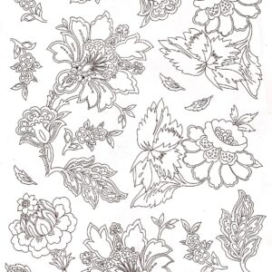 Calca Vitrificable para Porcelana 23x33cm, Diseño Número 184