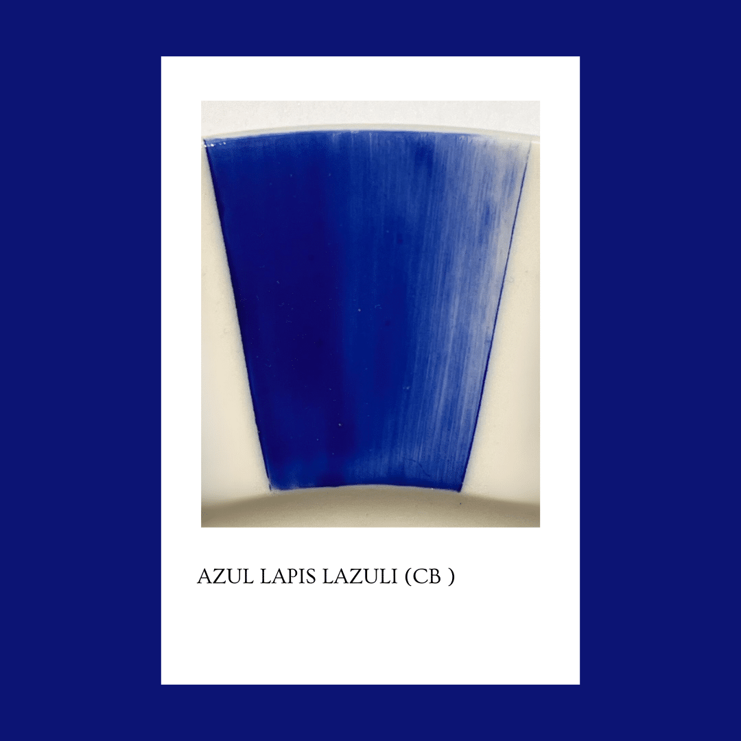 Taller de arte Verde Manzana Vajilla porcelana plato curso Pigmento Azul Lapis Lazuli (CB)