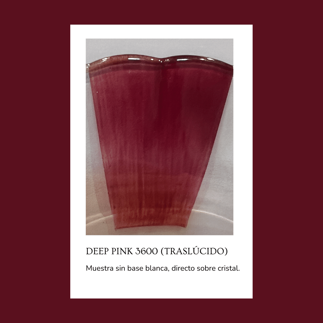 Taller de arte Verde Manzana Vajilla porcelana plato curso Pigmento para vidrio/cristal Deep pink 3600 (Traslúcido) 5 gr.