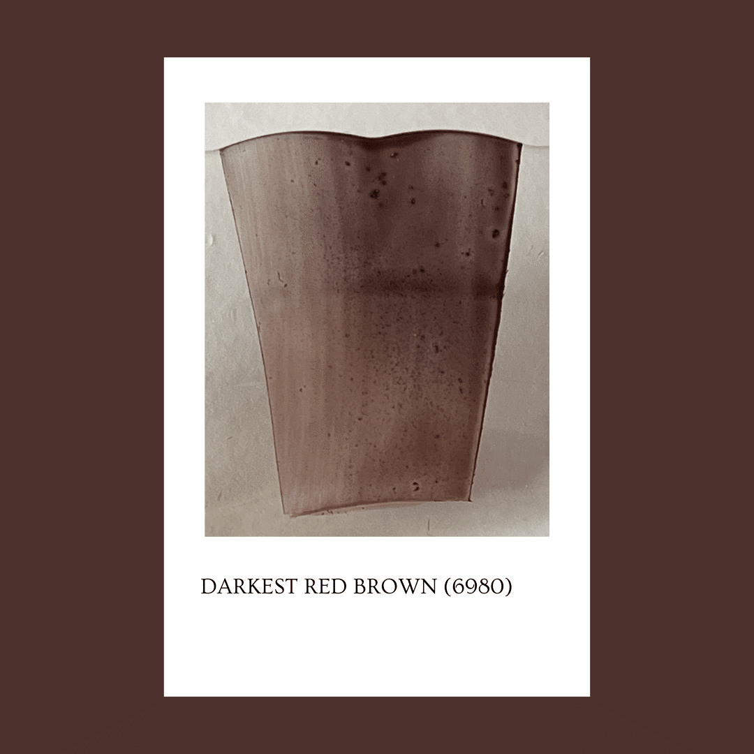Taller de arte Verde Manzana Vajilla porcelana plato curso Pigmento para vidrio/cristal Darkest Red Brown 6980 (Opaque) 5 gr.