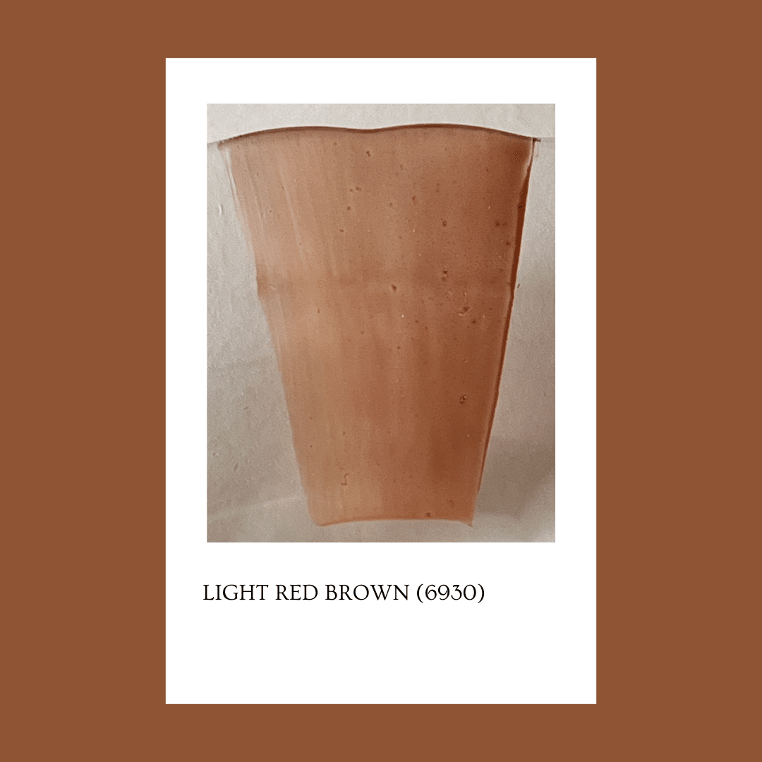 Taller de arte Verde Manzana Vajilla porcelana plato curso Pigmento para vidrio/cristal Light Red Brown 6930 (Opaque) 5 gr.