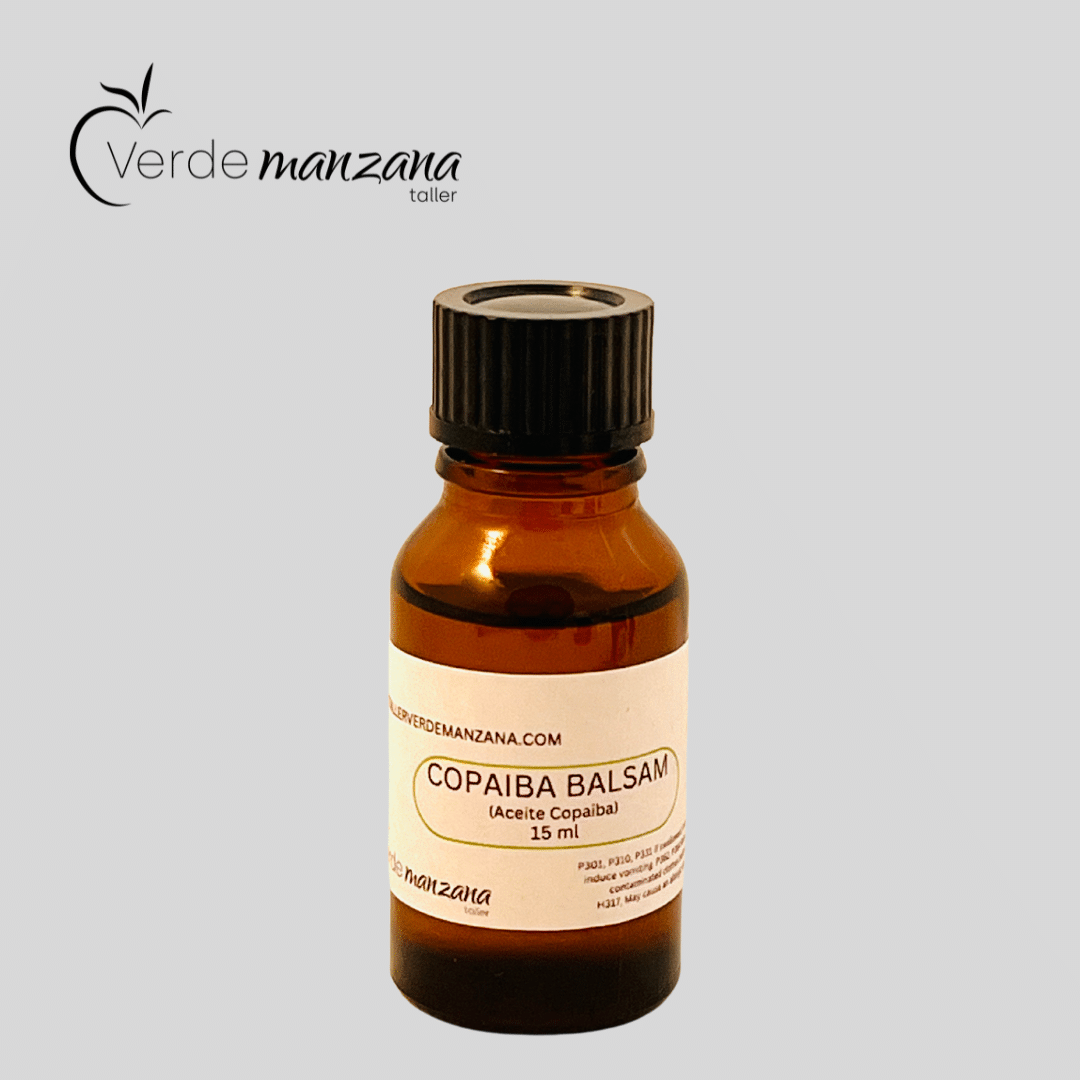 Taller de arte Verde Manzana Vajilla porcelana plato curso Aceite de Copaiba 15 ml.