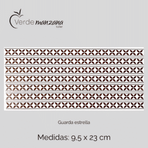 Calca de Oro, Vitrificable para Porcelana, Diseño Guarda Estrella.