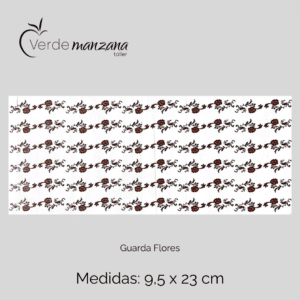Calca de Oro, Vitrificable para Porcelana, Diseño Guarda Flores.