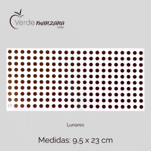Calca de Oro, Vitrificable para Porcelana, Diseño Lunares.