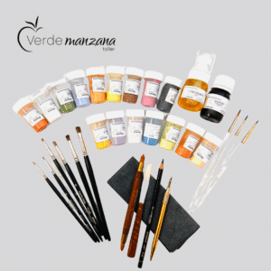 Kit con plomo para pintar porcelana.