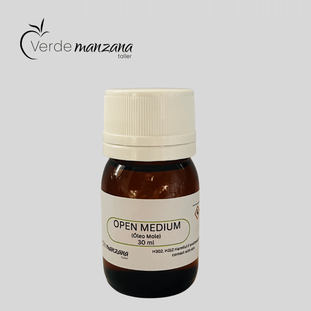 Taller de arte Verde Manzana Vajilla porcelana plato curso Oleo Mole 30 ml--Aceite abierto--