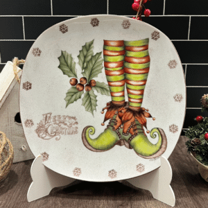 Plato de porcelana Botitas de duende 25X25cm “EDICIÓN LIMITADA”