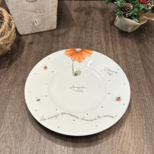 Platito porta joyas de porcelana de 16,5cm diámetro “Amapolas”