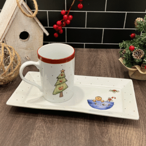 Set desayuno con Taza Noel y árbol