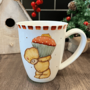 Taza Osito con Cupcake 10cm alto “ÚLTIMA”