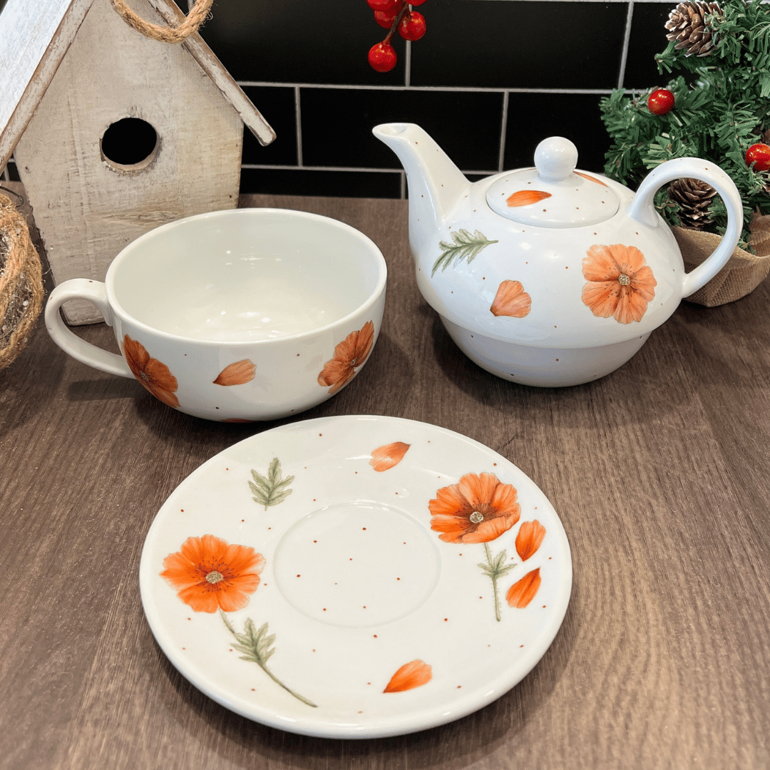 Taller de arte Verde Manzana Vajilla porcelana plato curso Nueva - Calca vitrificable para porcelana diseño 189 POPPY - Calidad Premium - Imagen 4