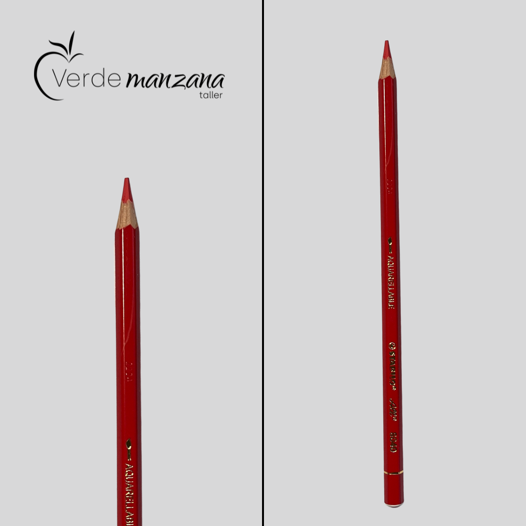 Taller de arte Verde Manzana Vajilla porcelana plato curso Lápiz Grafito Rojo para Porcelana.